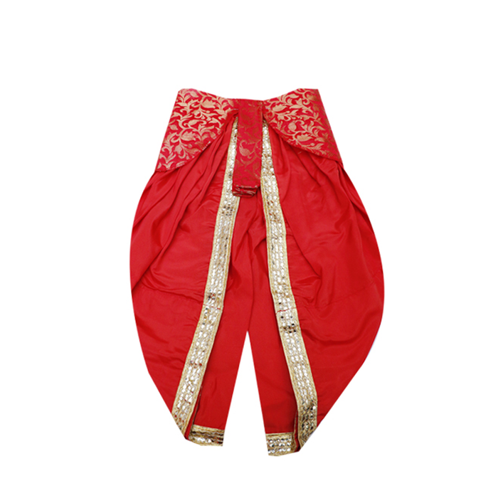 Krishna Dress for Baby Boy Kids Set of 10 Little Krishna Ji Kanha Janmasthmi Costume for Kids (IMC45001-RRed)
