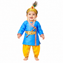 Krishna Dress for Kids Set of 7