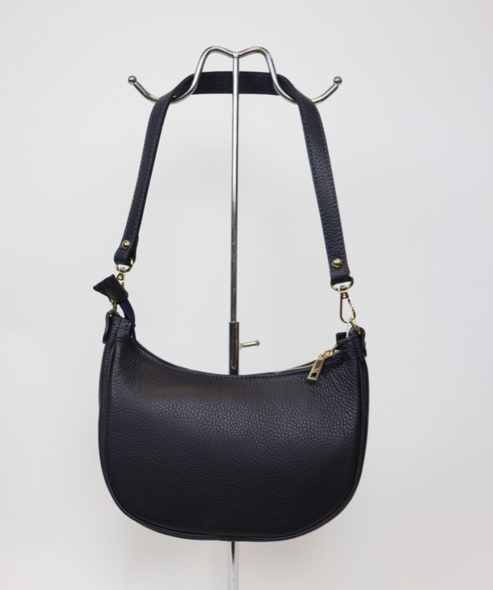 Leather Shoulder Moon Shape Bag