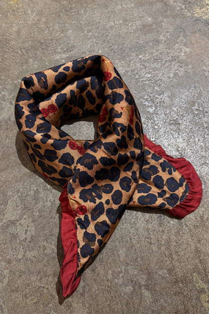 Cherry Leopard Bandana