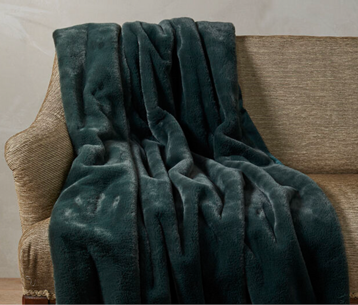 Luxe faux fur throw