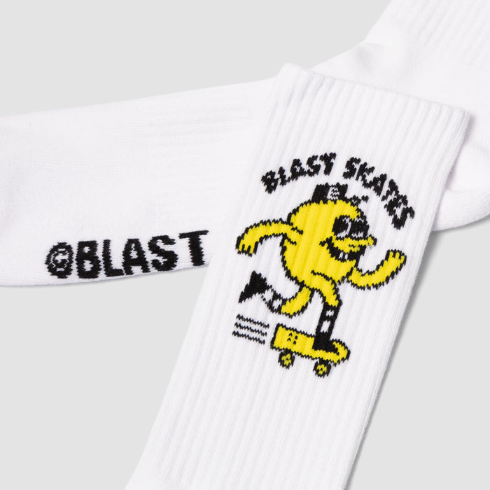 MASCOT LOGO CREW SOCKS - WHITE