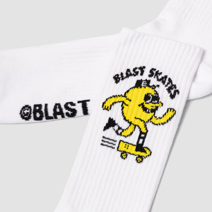 MASCOT LOGO CREW SOCKS - WHITE