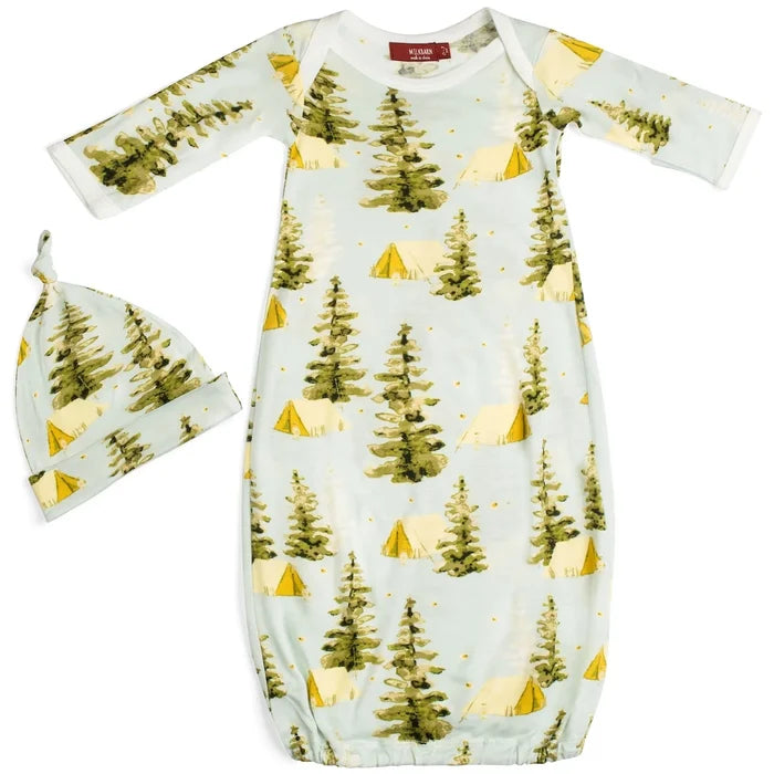 Milkbarn | Newborn Camping Gown & Hat Set
