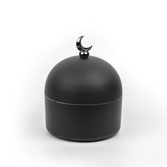 Black Moon Dome Jar / Container having  black Crescent on top which is perfect for home decor and gifting