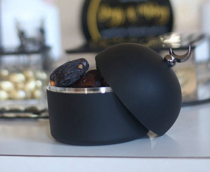 Black moon dome jar full of dates