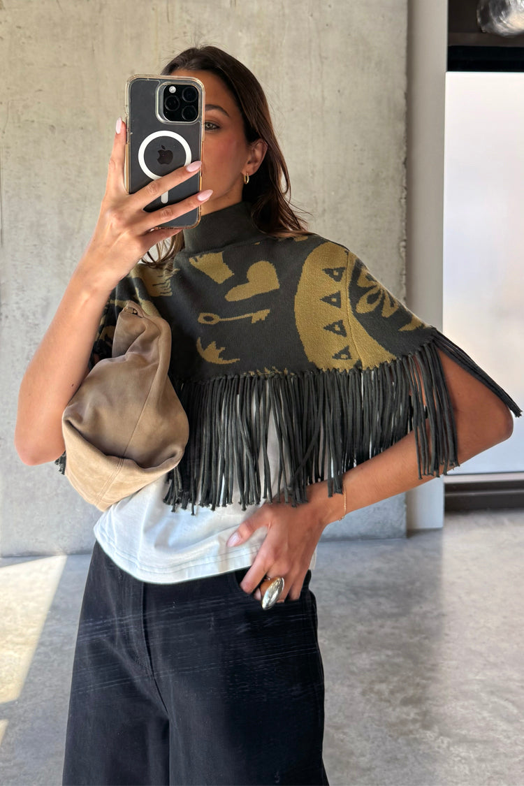 Olive Amara Knit Cape