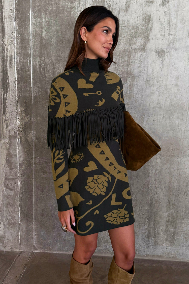Olive Amara Knit Cape