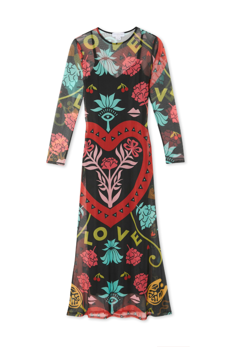 Black Amara Mesh Dress