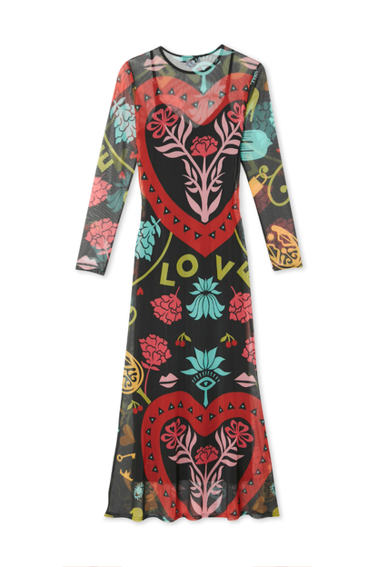 Black Amara Mesh Dress