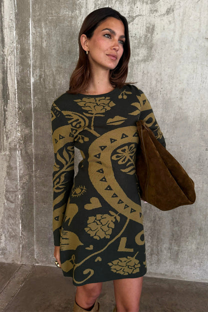 Olive Amara Knit Mini Dress