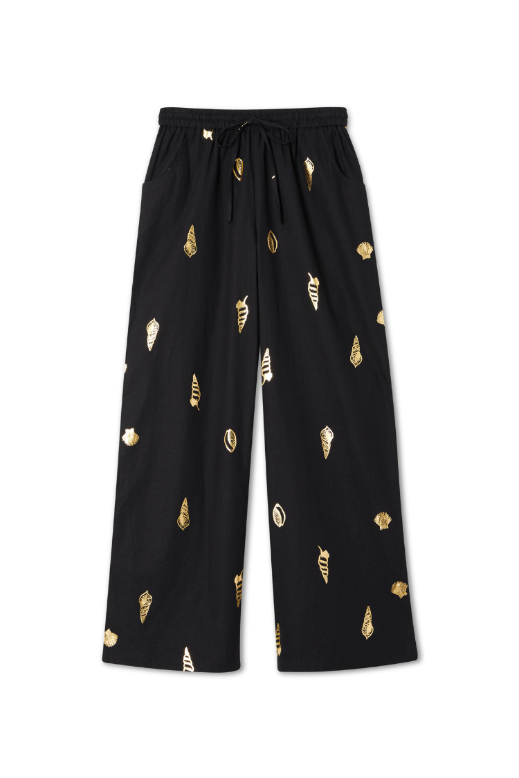 Black Shell Elissa Trousers Petite