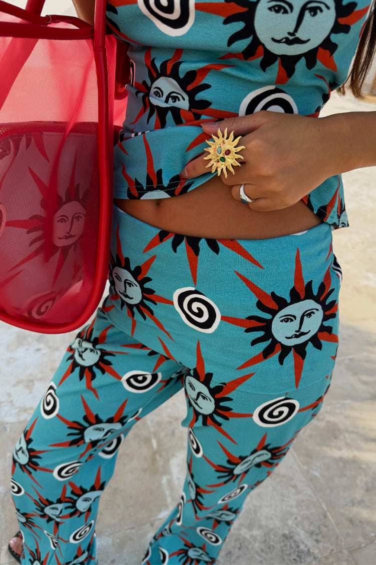 Blue Sun Foldover Trouser