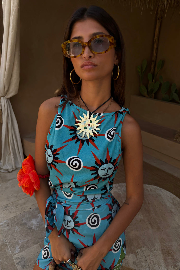 Blue Sun Tank Top