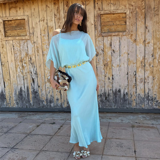 Blue Chiffon Tilly Dress