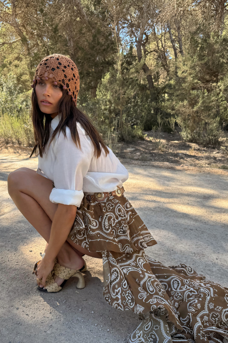 Brown Bandana Cassie Skirt