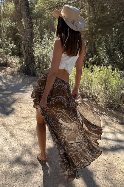 Brown Bandana Cassie Skirt