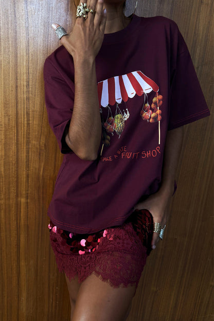 Burgundy Fruit Shop T-Shirt