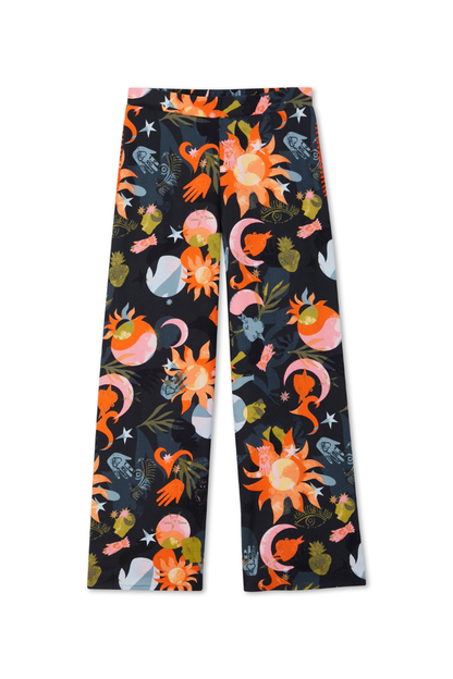 Navy Charm Button Through Pyjamas