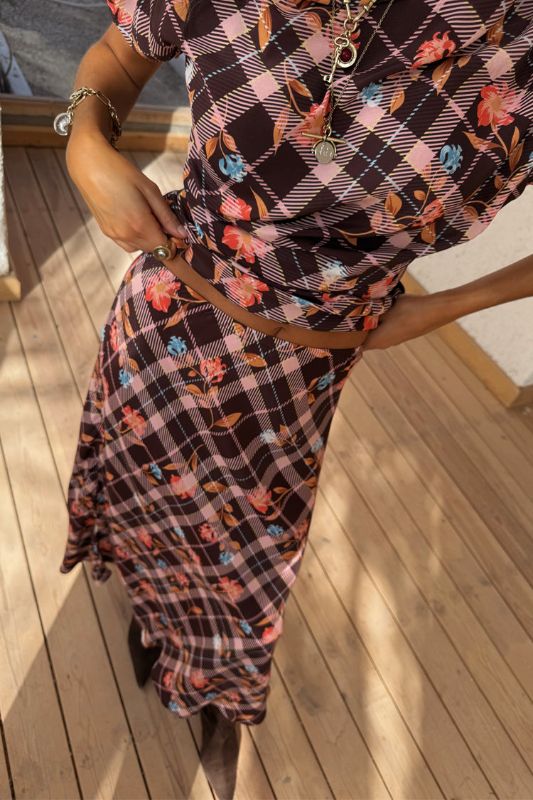 Check Floral Lottie Skirt
