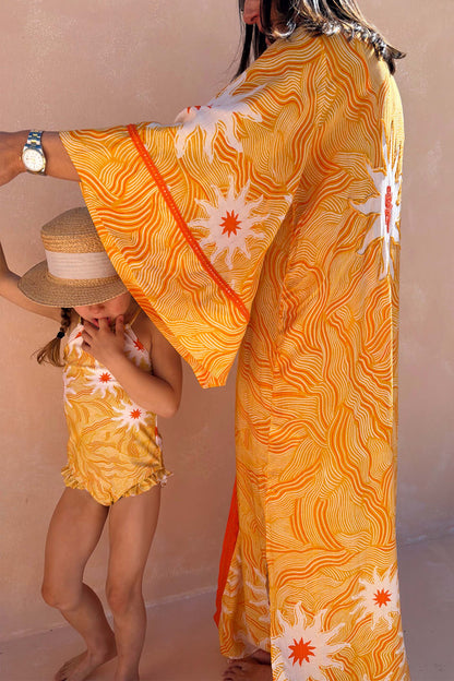 Girl's Yellow Sun Swimsuit