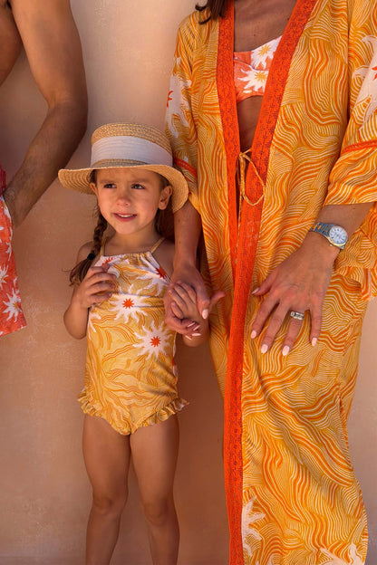 Girl's Yellow Sun Swimsuit