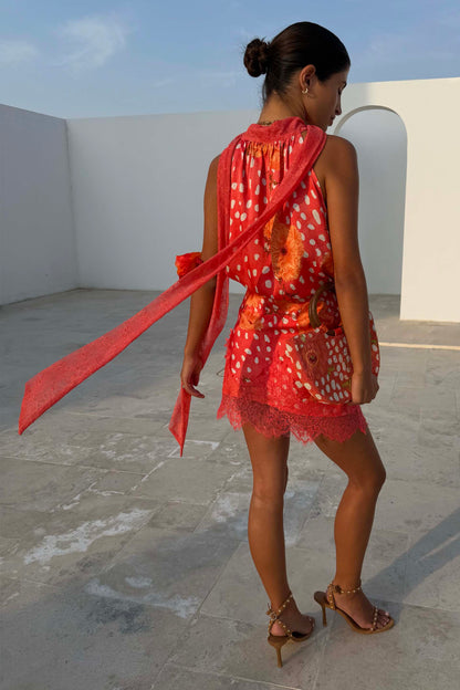 Coral Fawn Poppy Mini Maeva Skirt