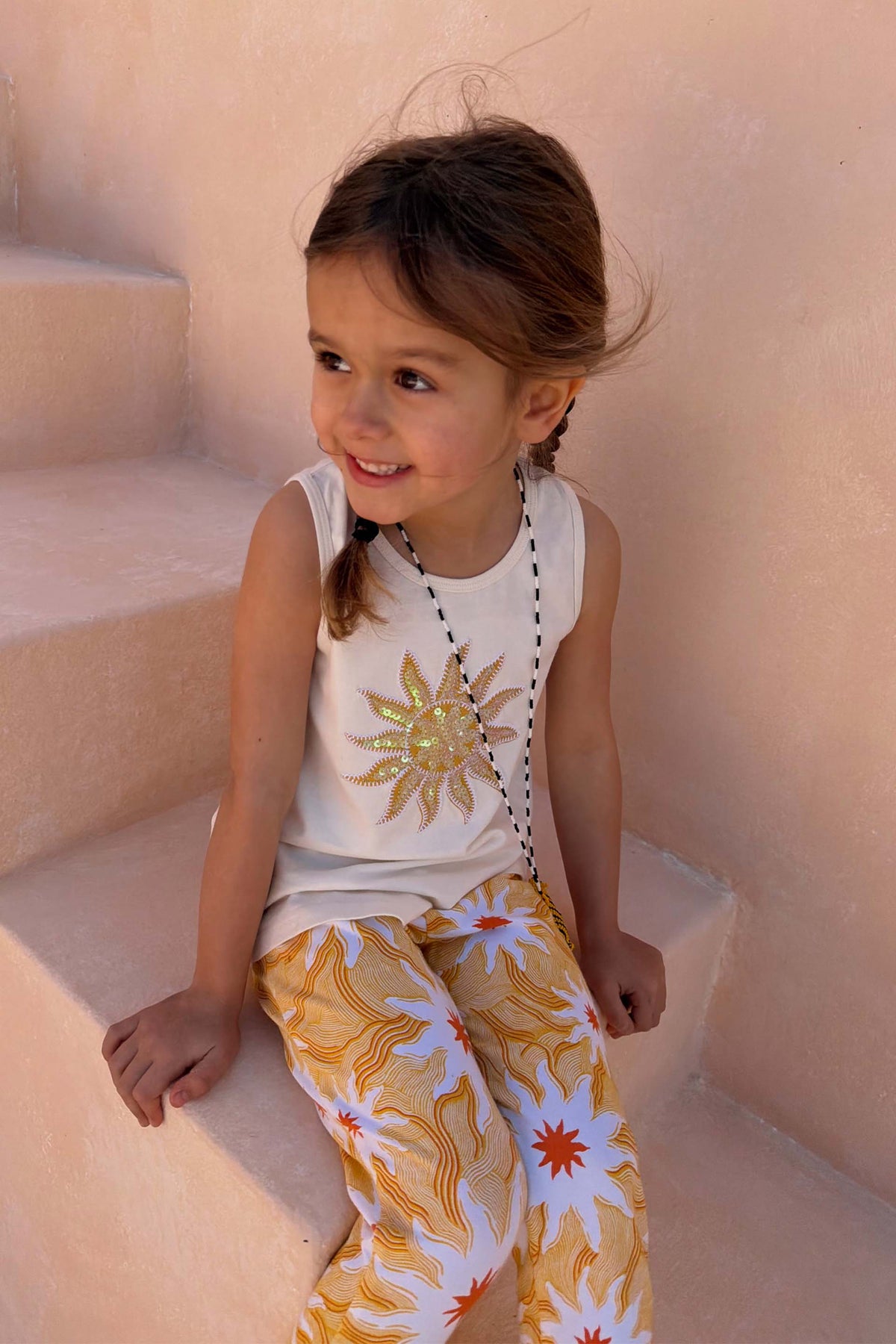 Girl's Yellow Sun Cotton Set