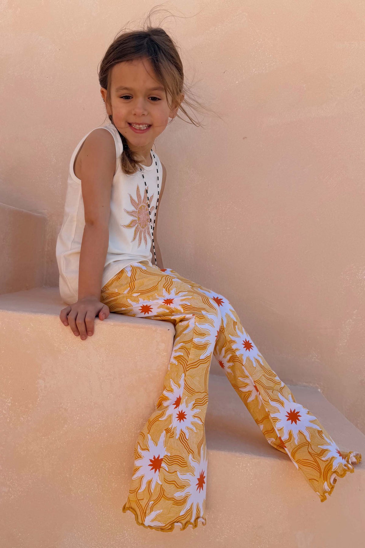 Girl's Yellow Sun Cotton Set