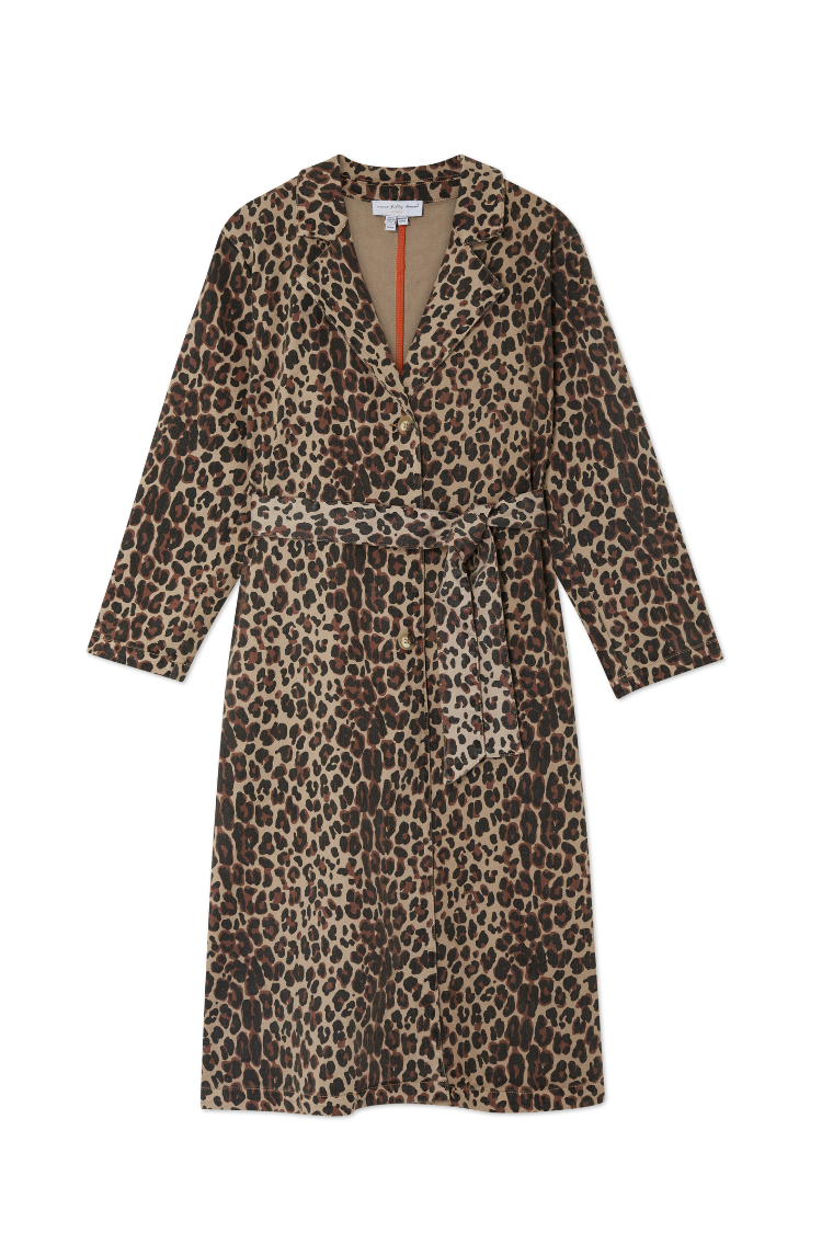 Lucia Leopard Denim 55 Coat Petite