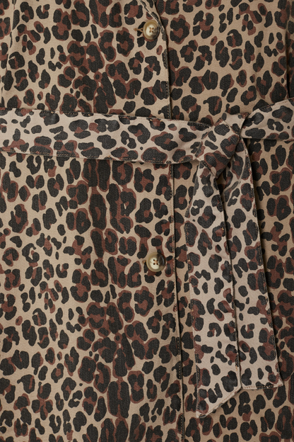 Lucia Leopard Denim 55 Coat Petite