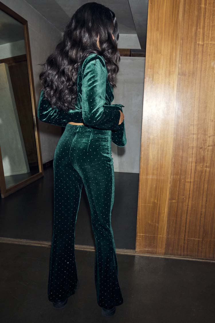 Emerald Velvet Trousers