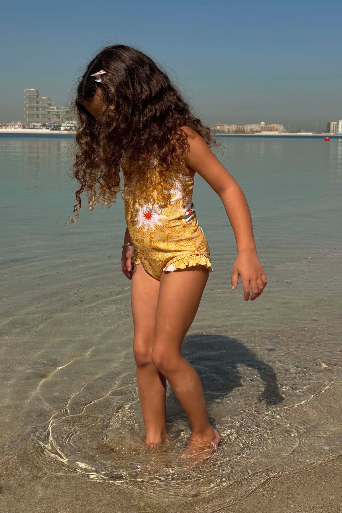 Girl's Yellow Sun Swimsuit