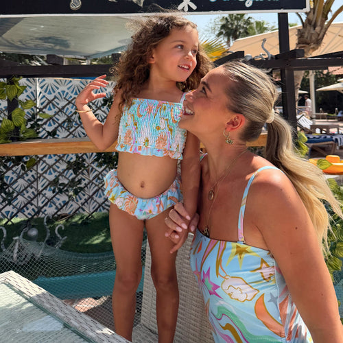 Girl's Starburst Crop Bikini Set