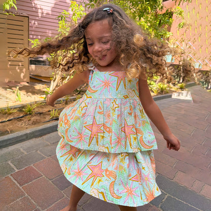 Girl's Starburst Skirt Co-ord Set