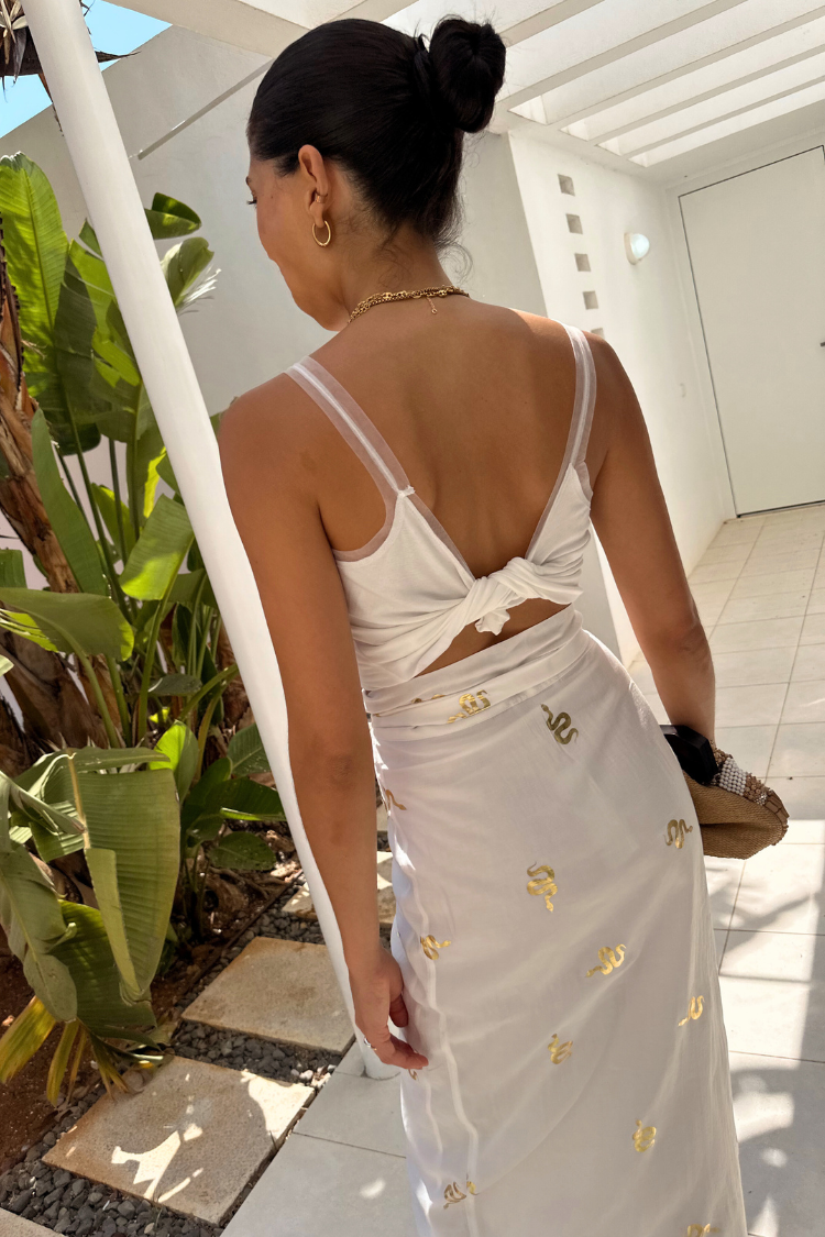 Gold Snake Jaspre Wrap Skirt
