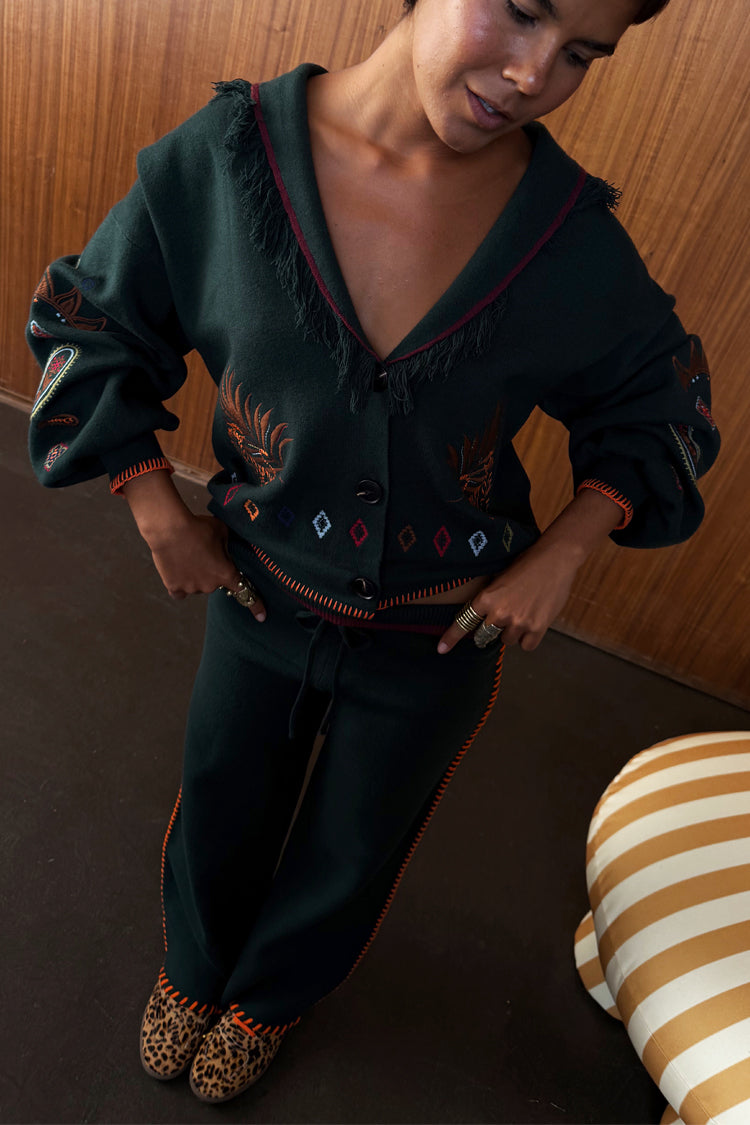 Bottle Green Safari Cardigan