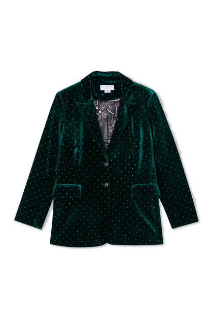 Emerald Velvet Blazer