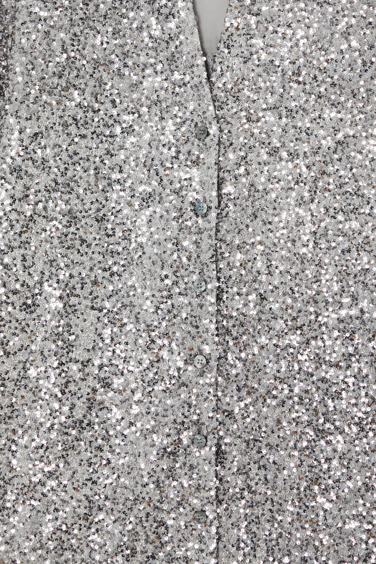 Gunmetal Sequin Miley Shirt