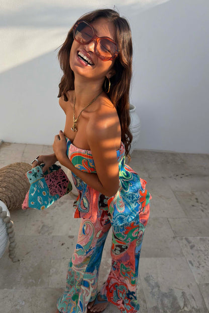Hexagon Orange Sunglasses