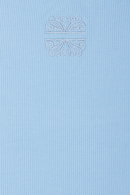 Ice Blue Ribbed Tank Top