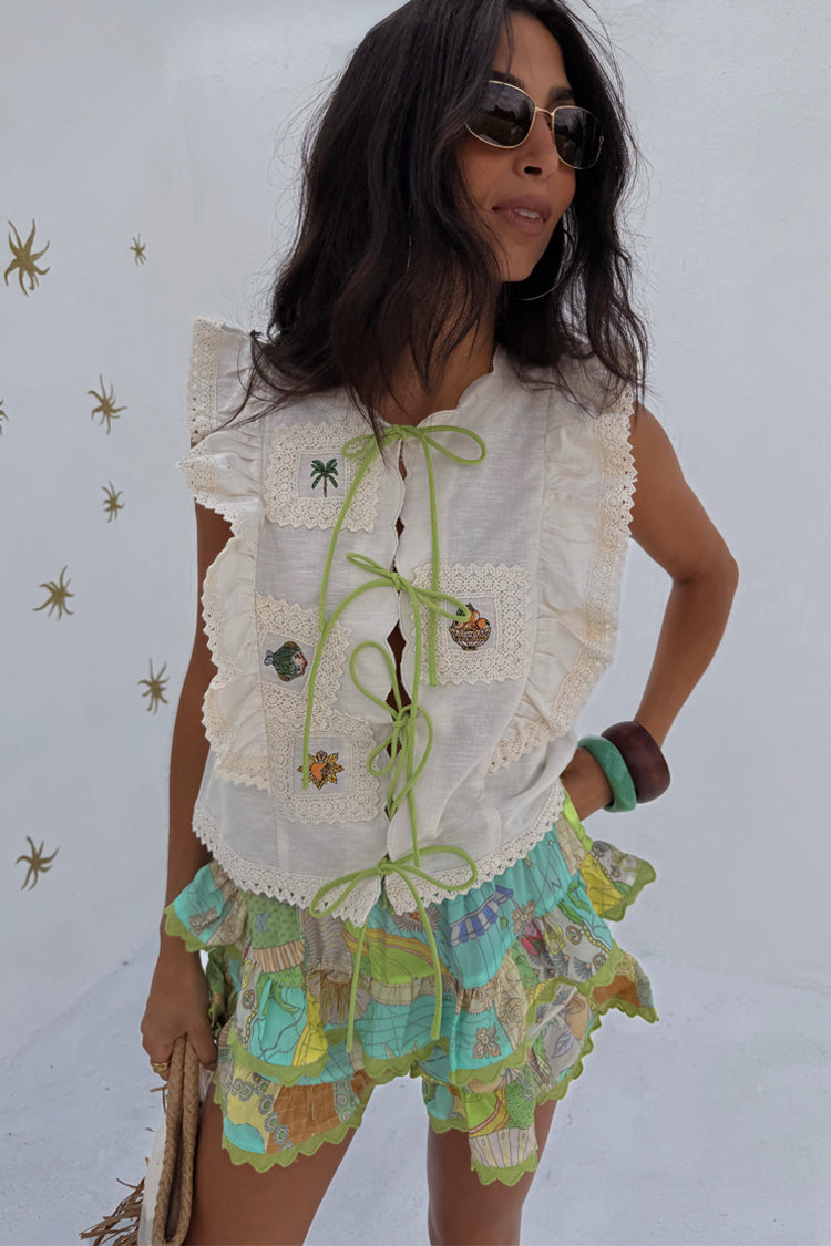 Cream Isla Tia Top