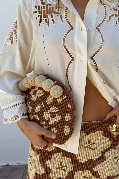 Jaden Beaded Clutch Bag