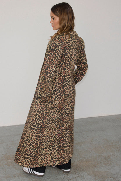 Lucia Leopard Denim 55 Coat Petite