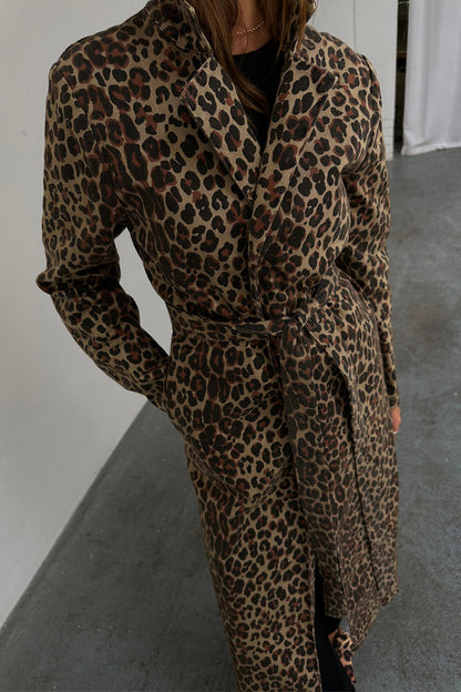 Lucia Leopard Denim 55 Coat Petite