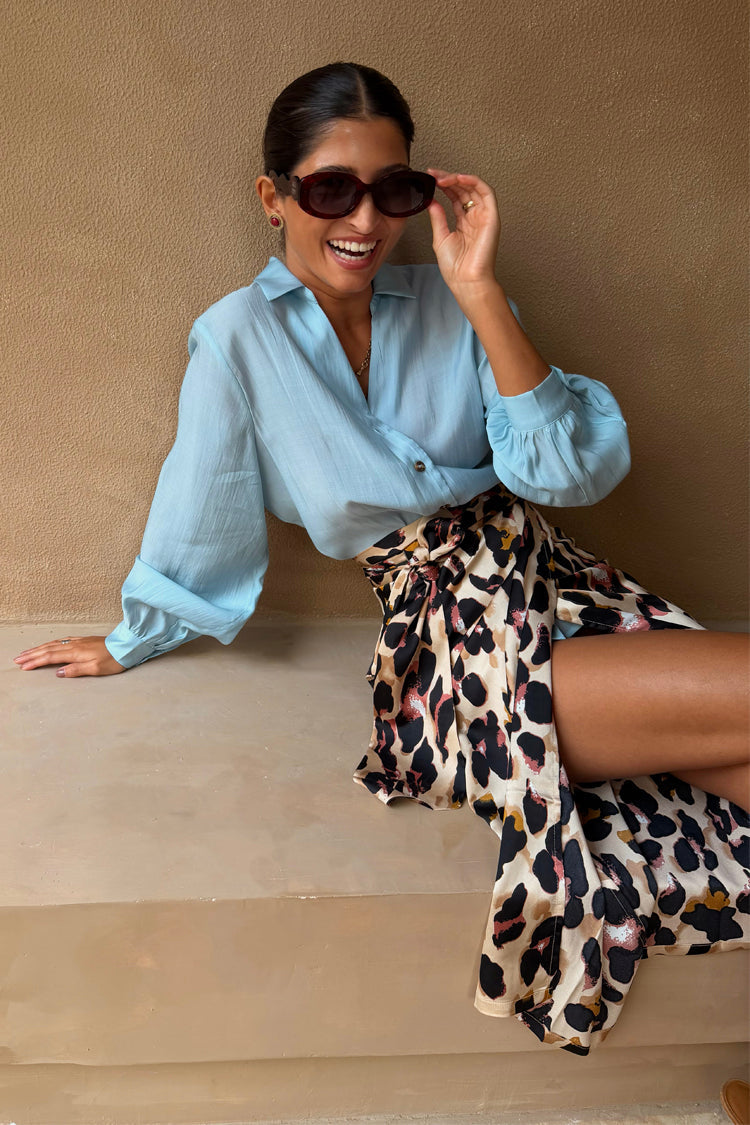 Brown Leopard Jaspre Skirt