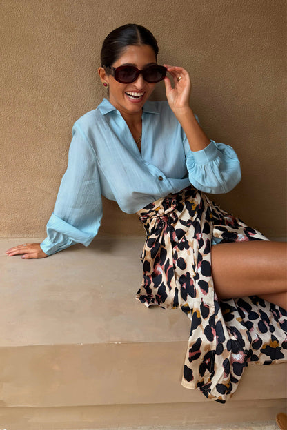 Brown Leopard Jaspre Skirt