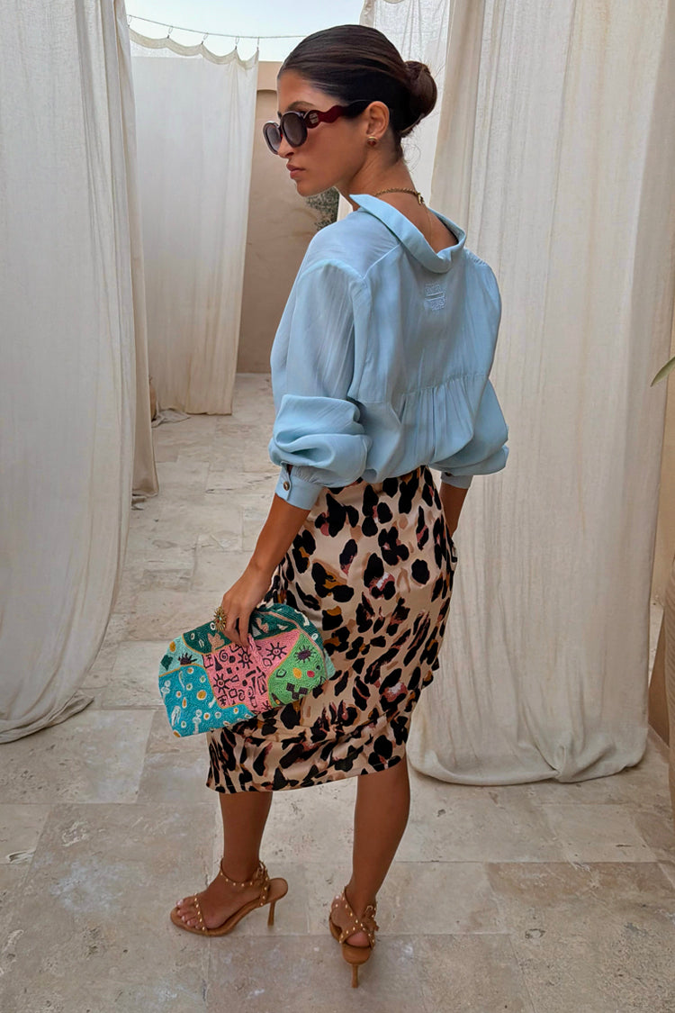 Brown Leopard Jaspre Skirt