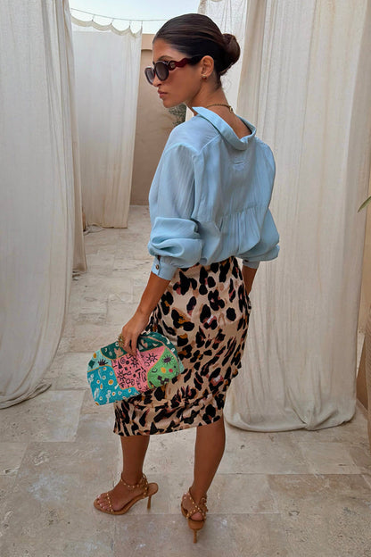 Brown Leopard Jaspre Skirt