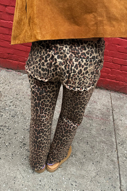 Leopard Lucia Scallop Detail Jeans